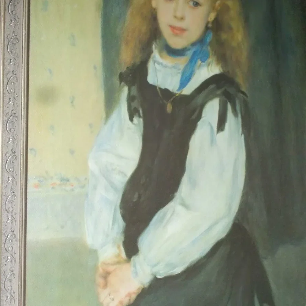 Vintage Mademoiselle Legran art on stretched canvas, framed & signed - Picture 4 of 8